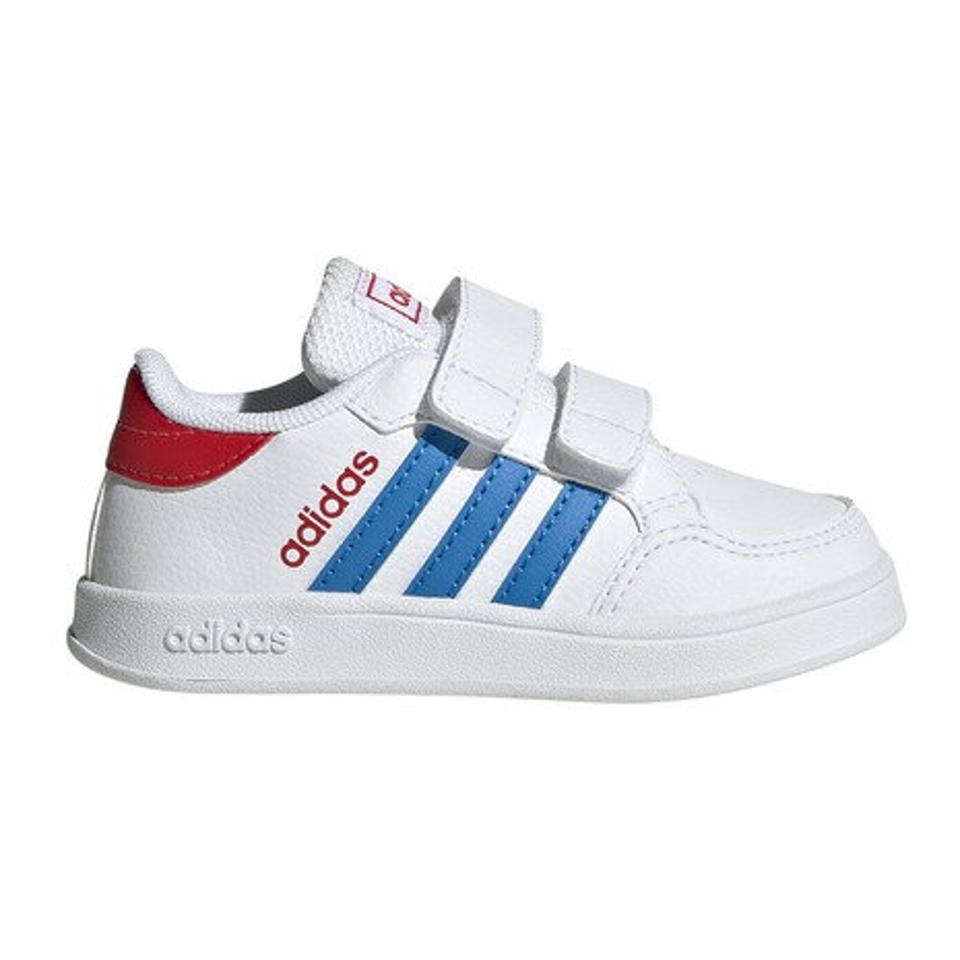 【20％OFFクーポン！3/26まで】アディダス（adidas）（キッズ）ブレイクネット BREAKNET 白 ホワイト ブルー GW2902 ジュニアスニーカー スポーツシューズ 靴 シューズ キッズ 運動靴