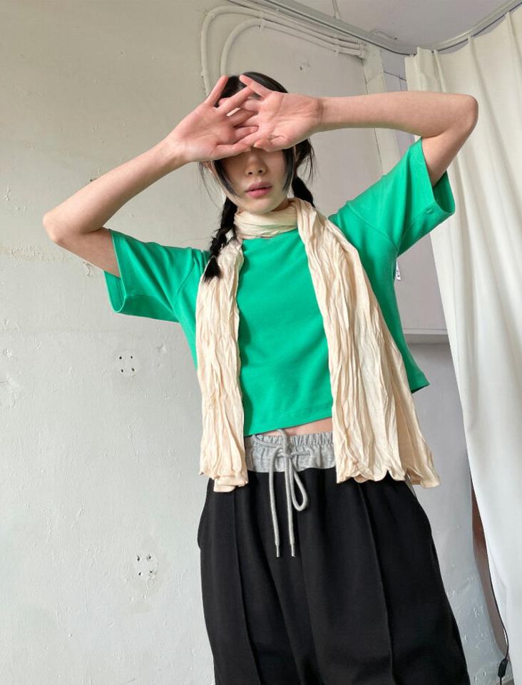 9hope(キムアホップ)candy basic 1/2 T【3/4up_ka】【メール便】韓国 韓国ファッション　レディース トップス tシャツ 半袖 シンプル かわいい かっこいい オシャレ 着回し【7】