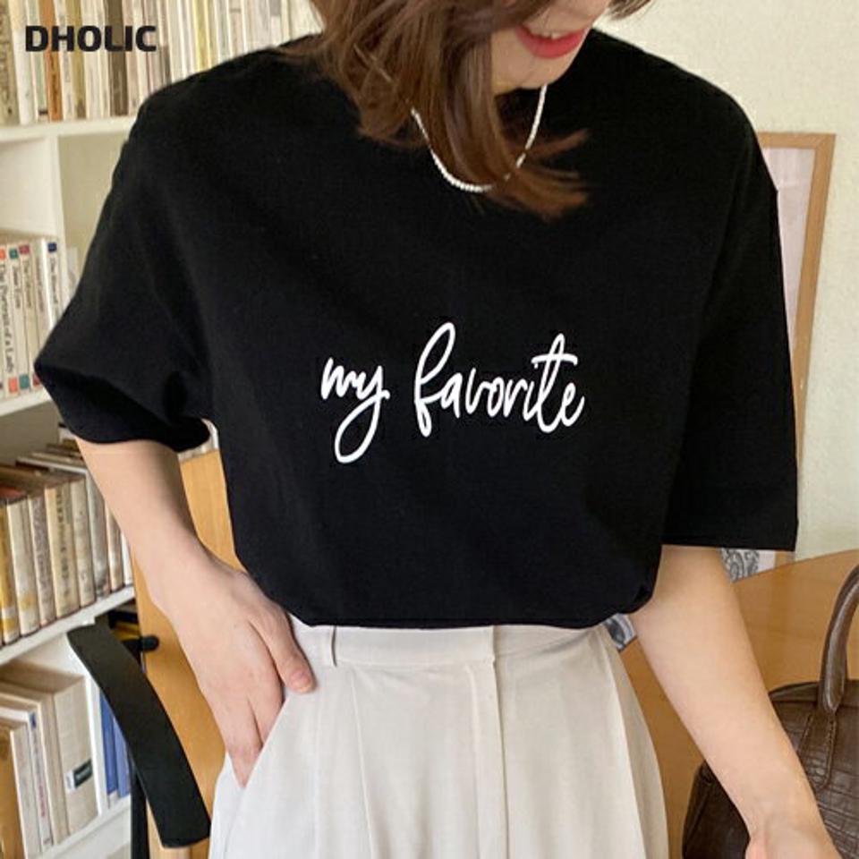 レタリング半袖Tシャツ・全3色・b00414 レディース 【tops】トップス 半袖 Tシャツ レタリング ロゴT ロゴ シンプル 春 夏 コットン 綿 100％ ラウンドネック 肩落ち オーバーフィット パステル 韓国ファッション