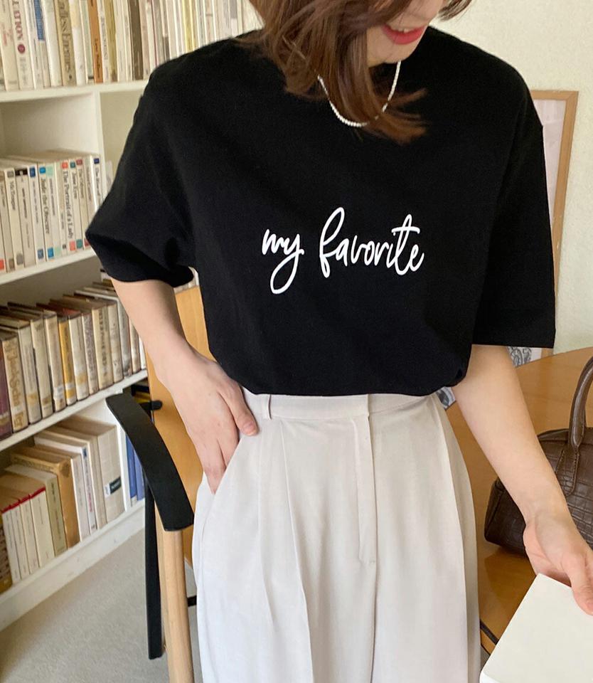 レタリング半袖Tシャツ・全3色・b00414 レディース 【tops】トップス 半袖 Tシャツ レタリング ロゴT ロゴ シンプル 春 夏 コットン 綿 100％ ラウンドネック 肩落ち オーバーフィット パステル 韓国ファッション