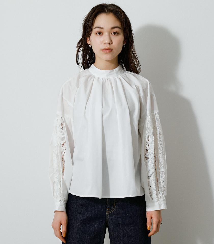 HIGH NECK GATHER BLOUSE/ハイネックギャザーブラウス