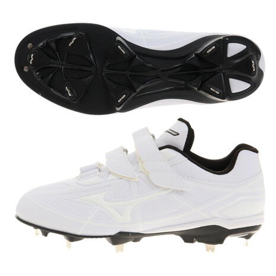 ミズノ（MIZUNO）（メンズ）野球スパイク 白 金具 ライトレボバディー BLT 11GM212001 白スパイク