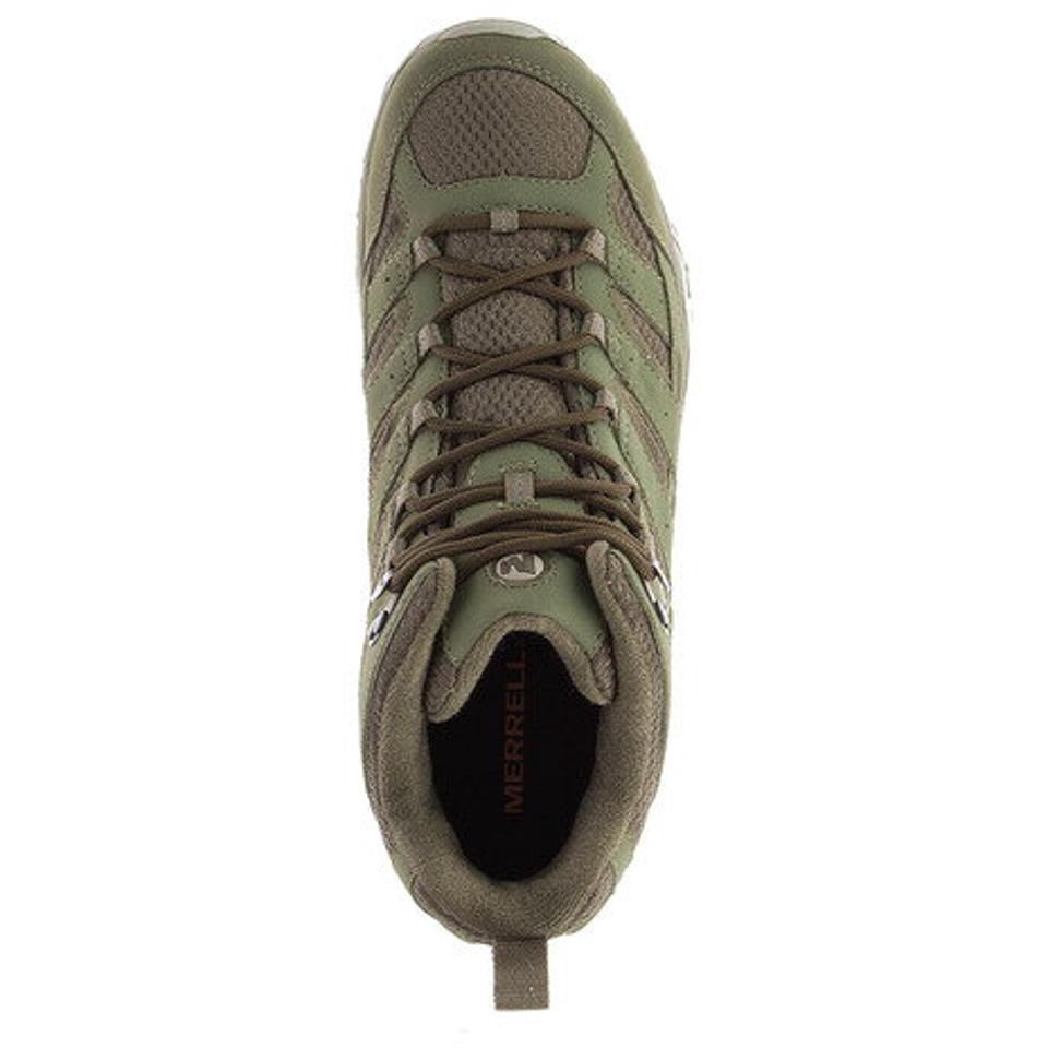 メレル（MERRELL） アウトドアシューズ トレッキングシューズ 登山靴 GORE-TEX WIDE WIDTH モアブ2 ミッド 99773 OLIVE ゴアテックス 468g 防水 （メンズ）