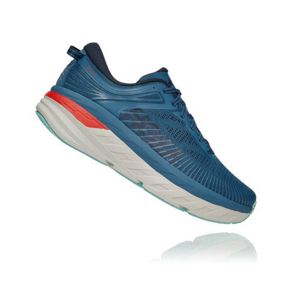 ホカ（HOKA）（メンズ）ランニングシューズ ボンダイ7 ブルー 1110518-RTOS スニーカー 厚底 プレート ジョギング トレーニング ロード 部活