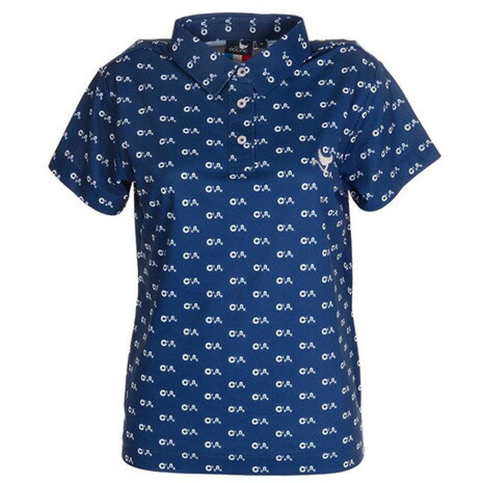 クランク（CLUNK） ゴルフウェア モノグラムプリントポロシャツ CL5HUG60 NVY （レディース）