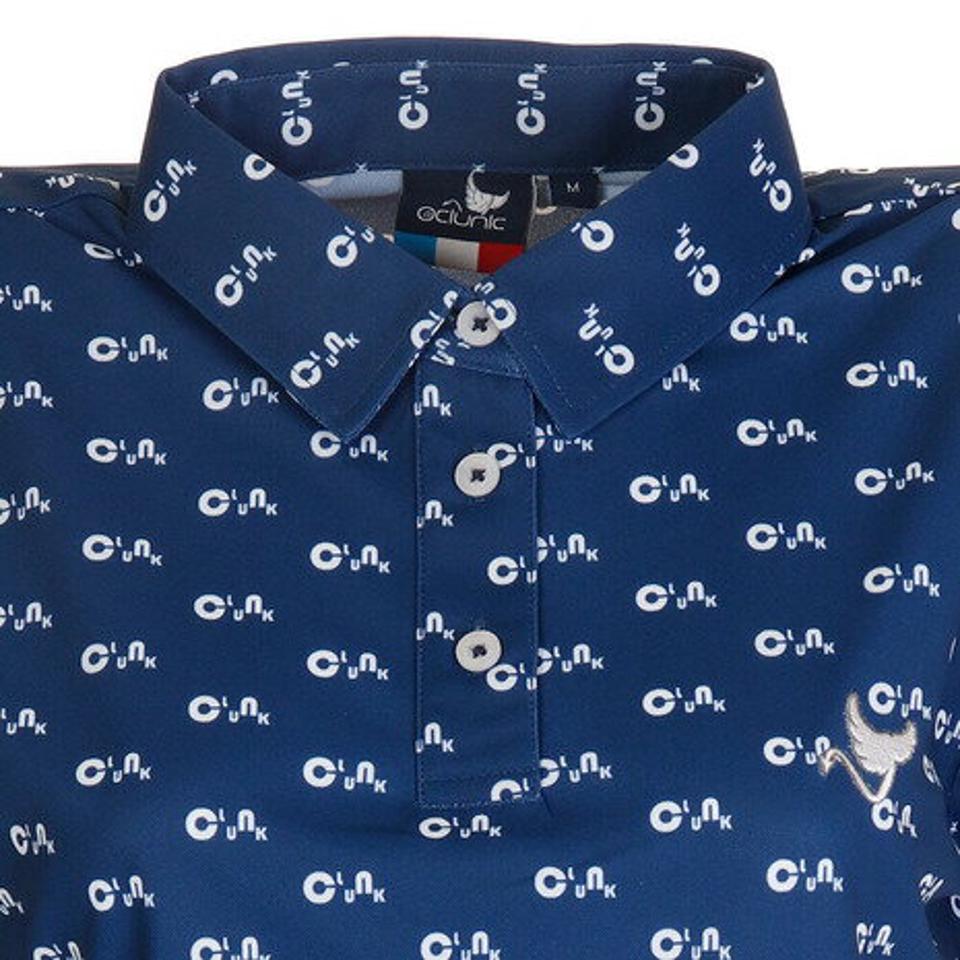 クランク（CLUNK） ゴルフウェア モノグラムプリントポロシャツ CL5HUG60 NVY （レディース）