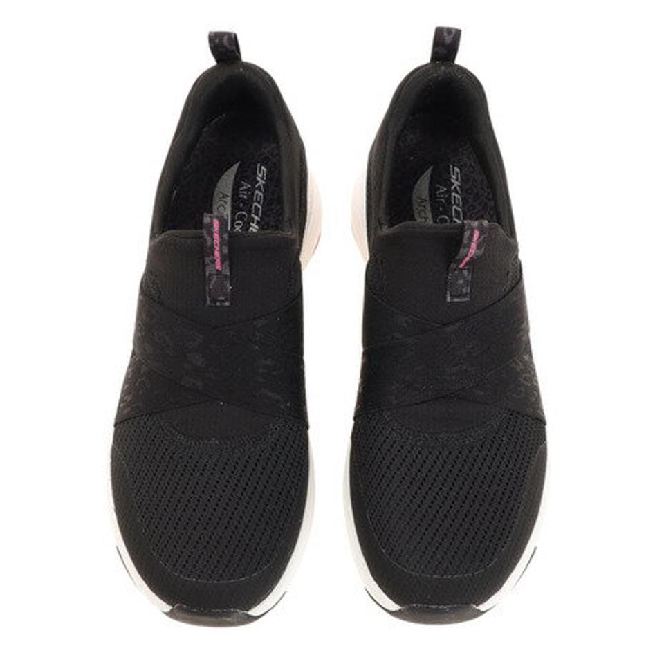 スケッチャーズ（SKECHERS）（レディース） アーチ フィット モダン リズム 149717 ブラック ピンク カジュアルシューズ スリッポン スニーカー ウォーキング