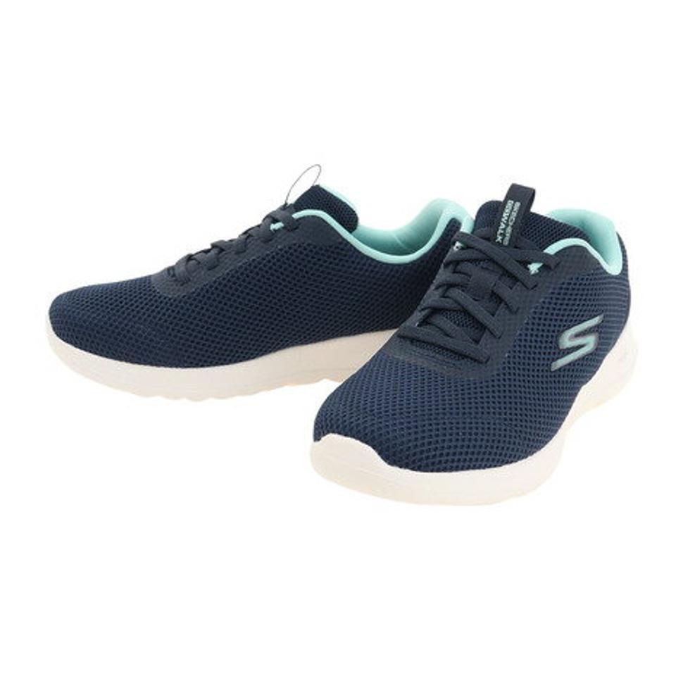 スケッチャーズ（SKECHERS）（レディース）スニーカー ゴーウォークジョイライトモーション GO WALK JOY LIGHT MOTION ネイビー ブラック 124707 ウォーキング