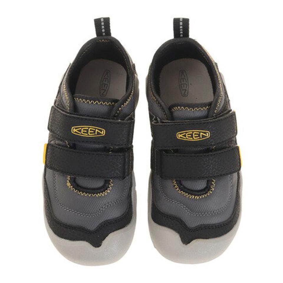 キーン（KEEN）（キッズ）ジュニアカジュアルシューズ ノッチホロウ KNOTCH HOLLOW DS ブラックグレー 1025896 マジックテープ 履きやすい 通園 普段履き