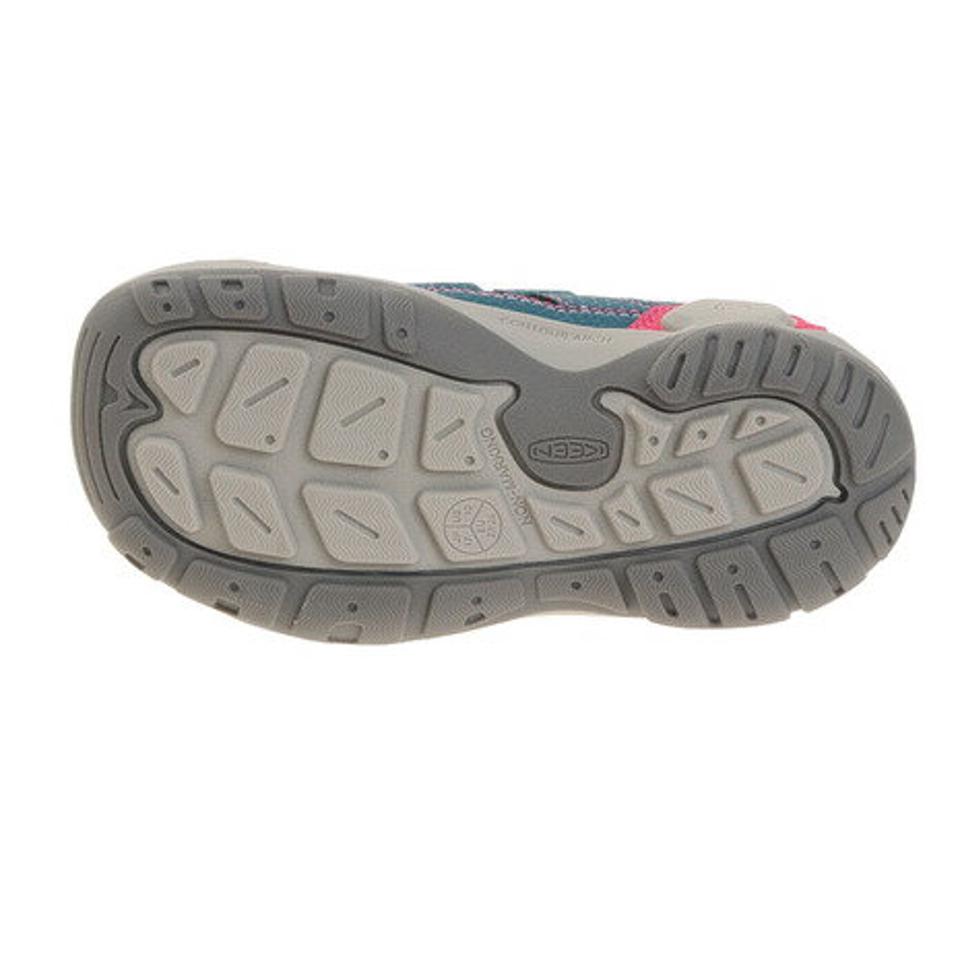 キーン（KEEN）（キッズ）ジュニアカジュアルシューズ ノッチホロウ KNOTCH HOLLOW DS ブルーピンク 1025895 マジックテープ 履きやすい 通園 普段履き