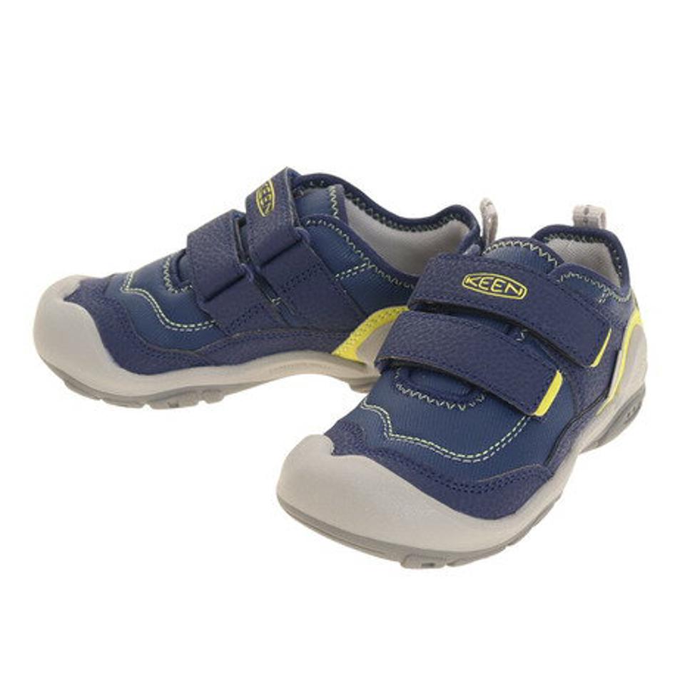 【6/5 24h限定 エントリー＆対象4店舗買い回りで最大P10倍！】キーン（KEEN）（キッズ）ジュニア 紺 カジュアルシューズ ノッチホロウ KNOTCH HOLLOW DS ネイビー 1025894 マジックテープ 履きやすい 通園 普段履き