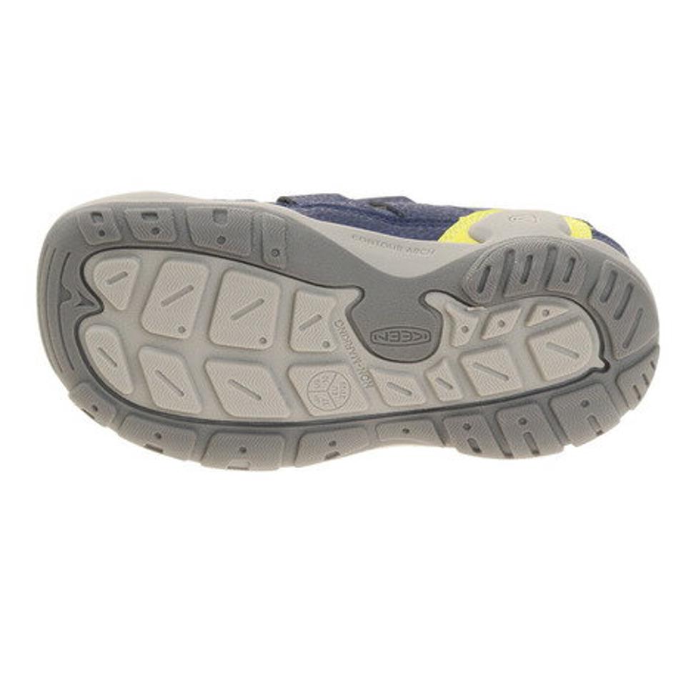 【6/5 24h限定 エントリー＆対象4店舗買い回りで最大P10倍！】キーン（KEEN）（キッズ）ジュニア 紺 カジュアルシューズ ノッチホロウ KNOTCH HOLLOW DS ネイビー 1025894 マジックテープ 履きやすい 通園 普段履き