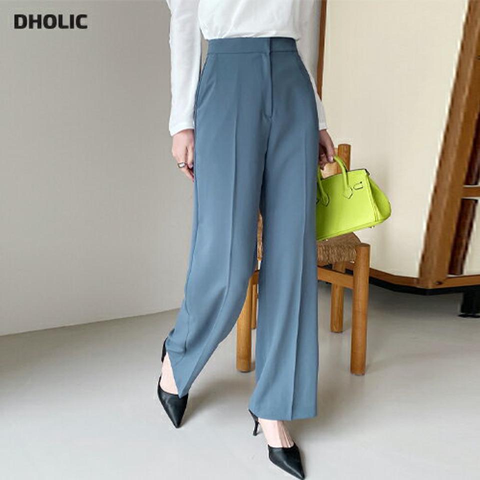 バックタックワイドスラックス・全3色・t71866 レディース 【pt】スラックス パンツ ロング 丈 ワイド ストレート ダーツライン 無地 単色 シンプル 春 夏 秋 冬 オフィスカジュアル きれいめ 大人っぽ 上品 韓国ファッション ハイホリHIHOLLI