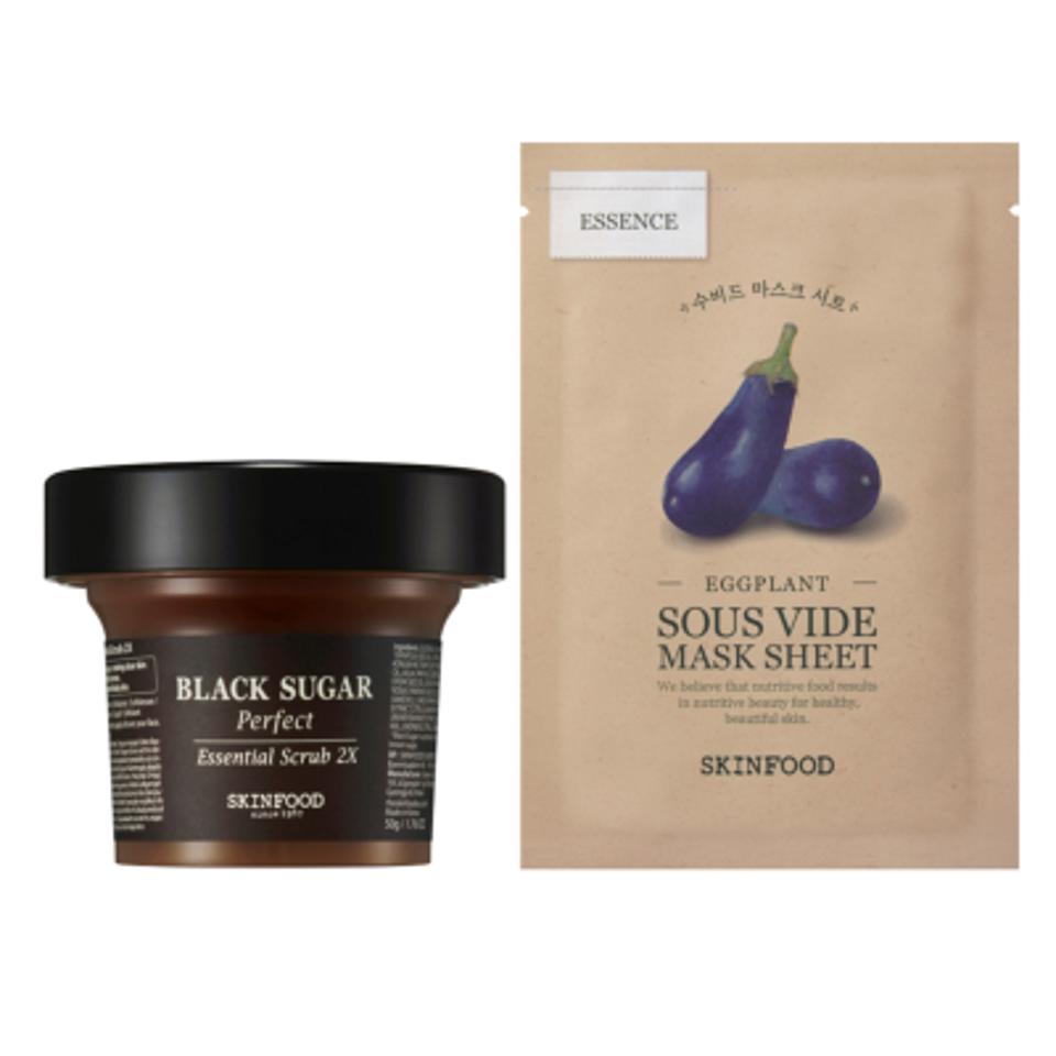 ２Xスクラブ MINI & エッグプラント スーヴィッドマスクシート セット