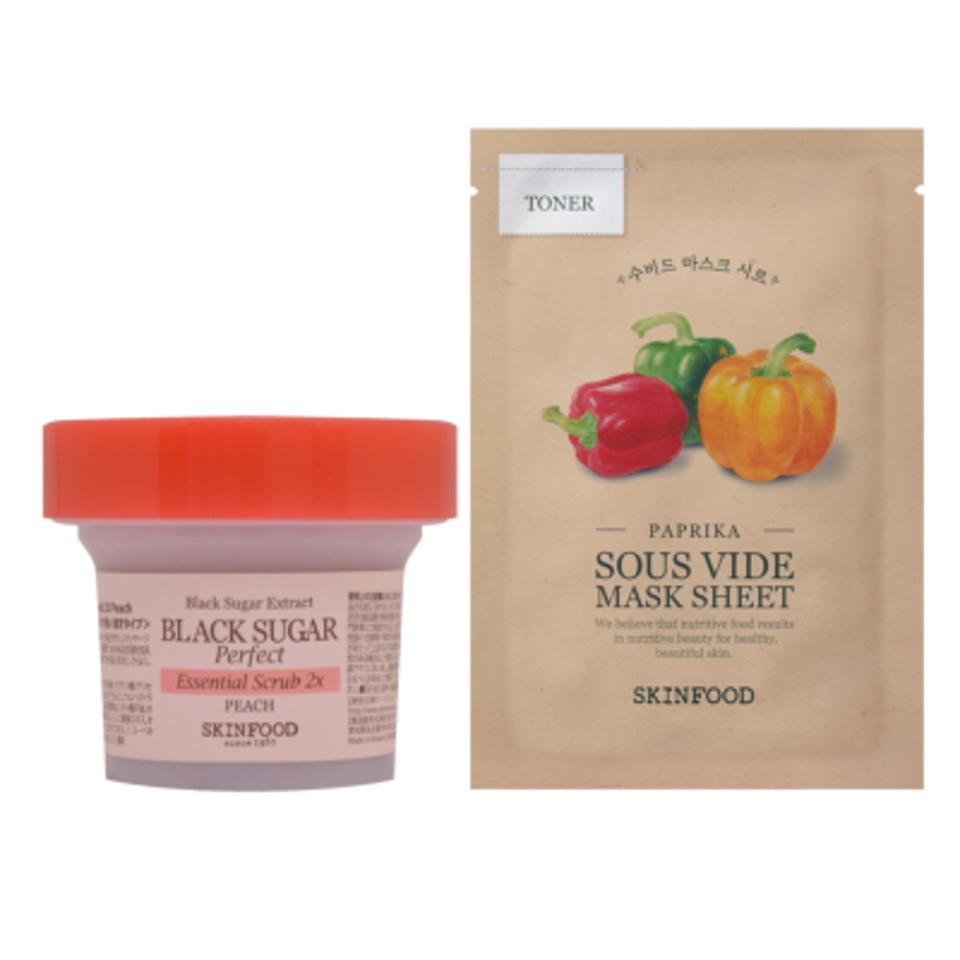 ２Xスクラブ ピーチ MINI & パプリカ スーヴィッドマスクシート セット