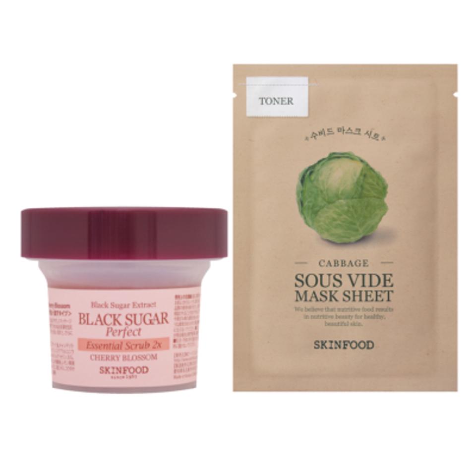 ２Xスクラブ チェリーブロッサム MINI & キャベツ スーヴィッドマスクシート セット