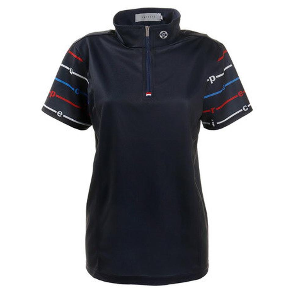 エピキュール(epicure) ゴルフウエア レディース 袖ボーダージップアップシャツ 152-22340-098 (レディース)