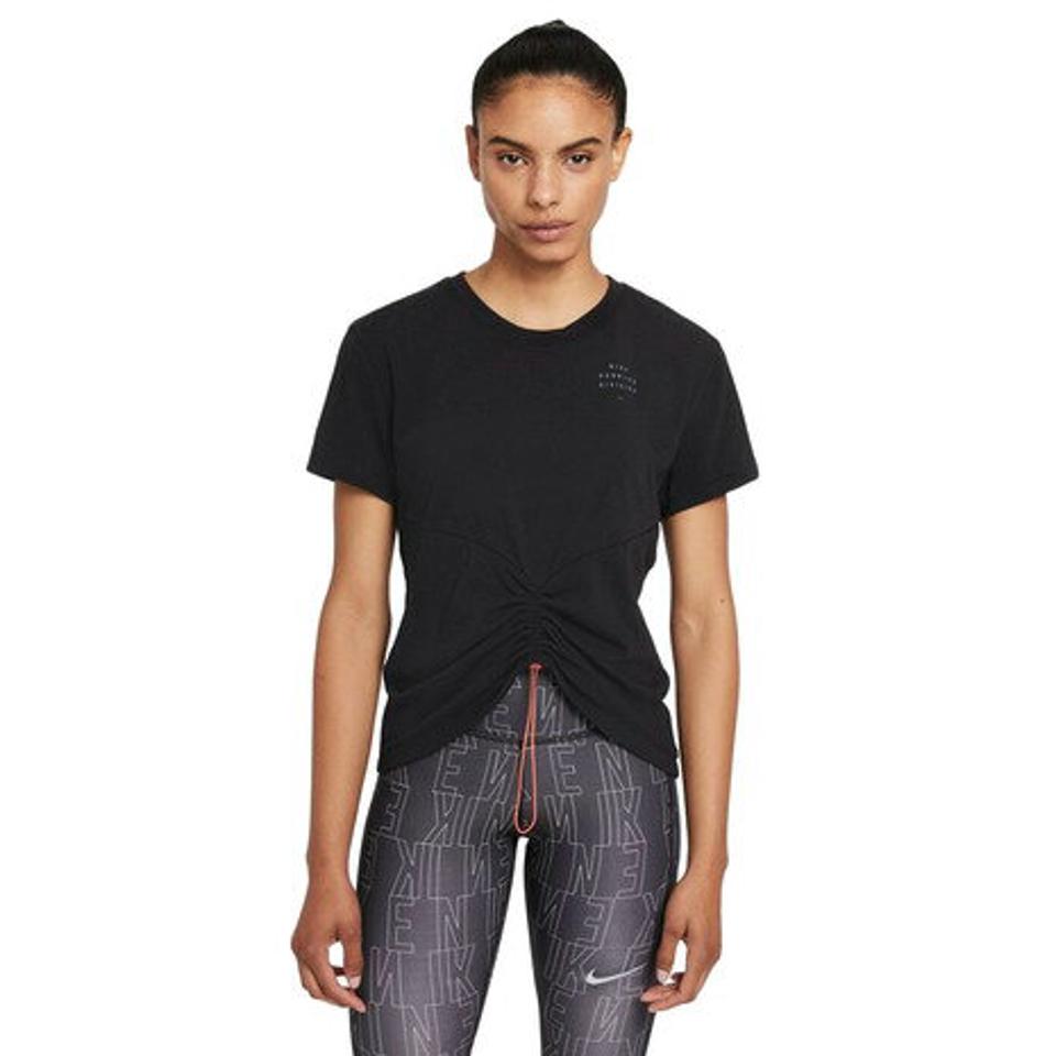 【ランニング対象品購入&エントリーでP10倍!8/19 20:00〜8/28 23:59】ナイキ(NIKE) ランニング ランニングウェア レディース Dri-FIT ラン ディビジョン ルーシュド ショートスリーブ トップス DD5316-010 (レディース)