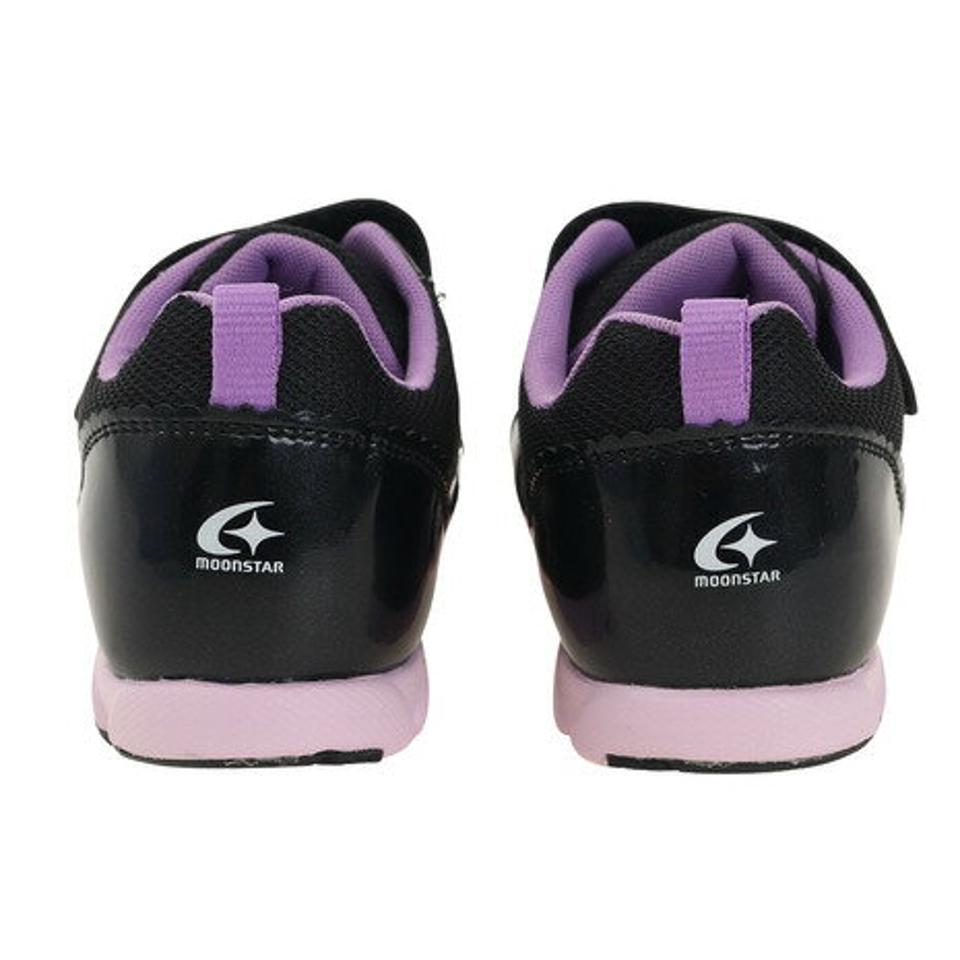 ムーンスター(MoonStar) ジュニアスポーツシューズ ベルクロ ベルト付き スニーカー SS J7142F BK 12295786 F (キッズ)