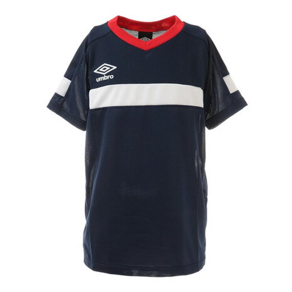 アンブロ(UMBRO) サッカーウェア ジュニア Tシャツ ブリーズプラスショートスリーブシャツ UUJSJA61XB NVWH (キッズ)