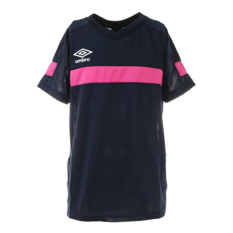 アンブロ(UMBRO) サッカーウェア ジュニア Tシャツ ブリーズプラスショートスリーブシャツ UUJSJA61XB NVSP (キッズ)