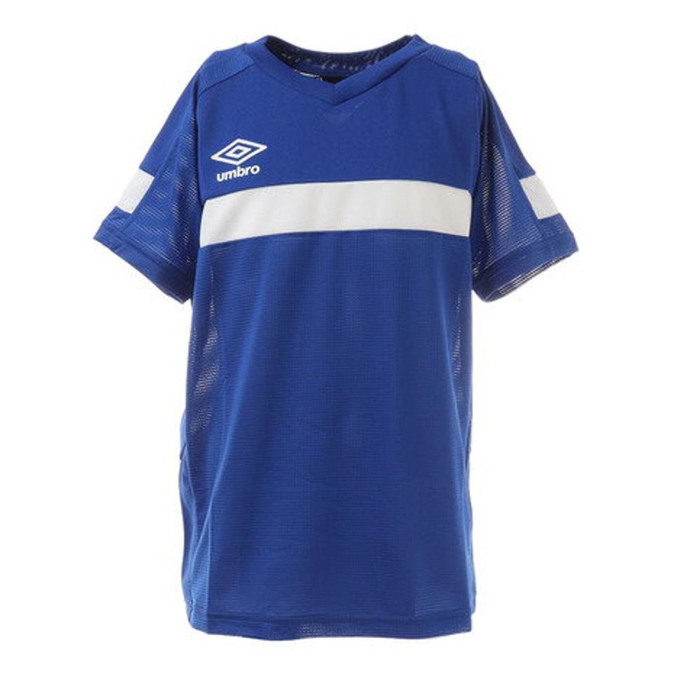 アンブロ(UMBRO) サッカーウェア ジュニア Tシャツ ブリーズプラスショートスリーブシャツ UUJSJA61XB BLU (キッズ)