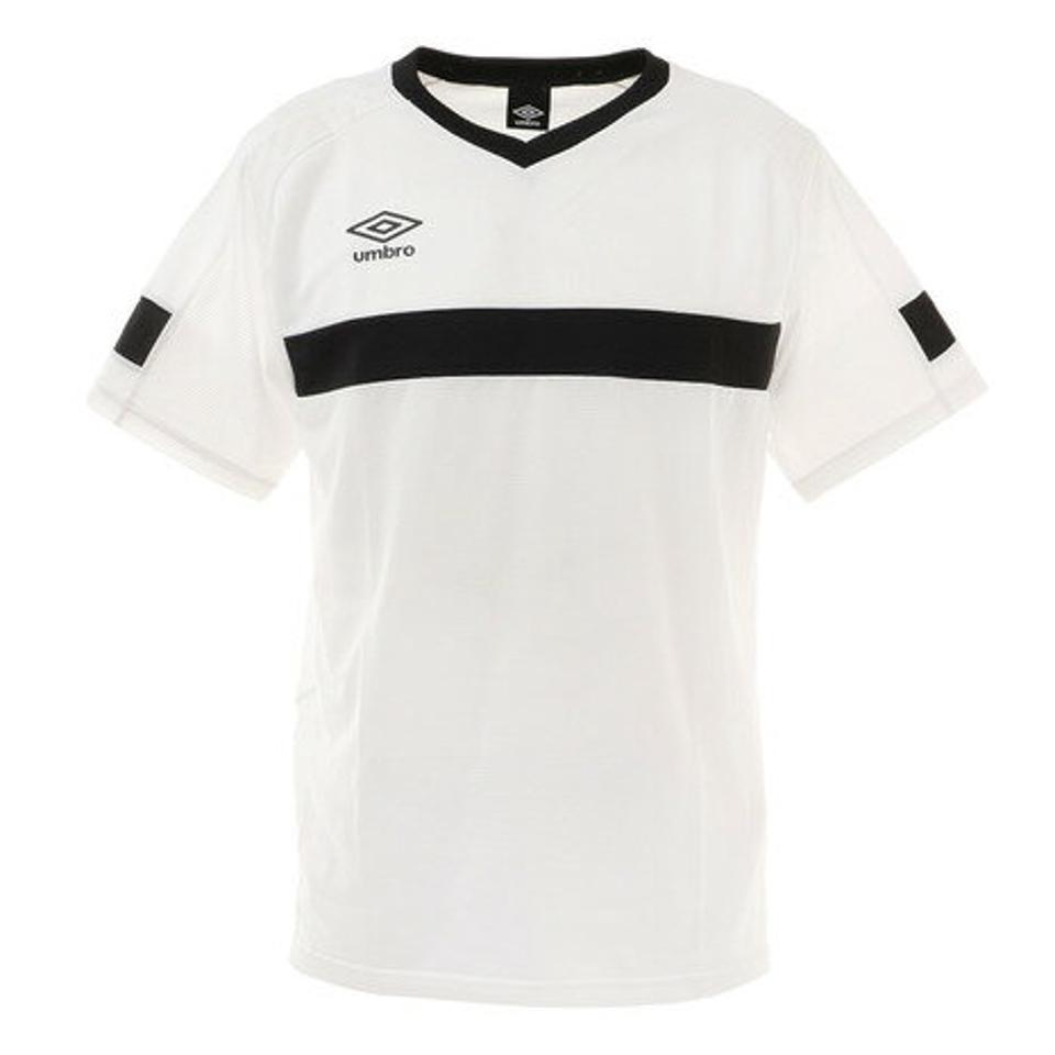 アンブロ(UMBRO) サッカーウェア ブリーズプラスショートスリーブシャツ UUUSJA61XB WHT (メンズ、レディース)