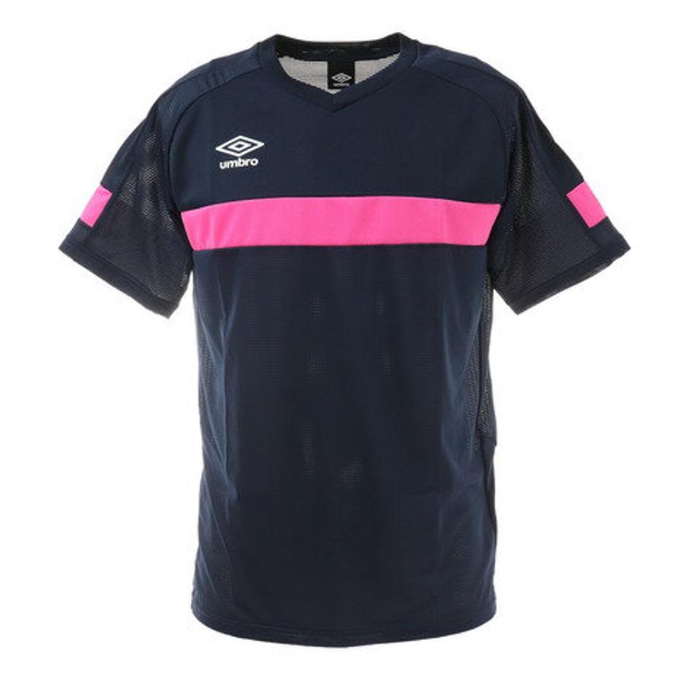 アンブロ(UMBRO) サッカーウェア ブリーズプラスショートスリーブシャツ UUUSJA61XB NVSP (メンズ、レディース)