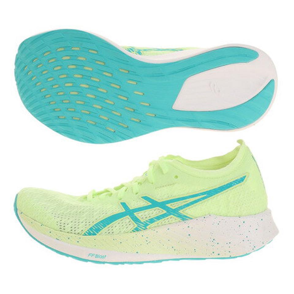 アシックス（ASICS）（レディース）ランニングシューズ マジック スピード フレッシュ イエロー 1012A895.750 スニーカー 厚底 プレート 駅伝 部活 マラソン