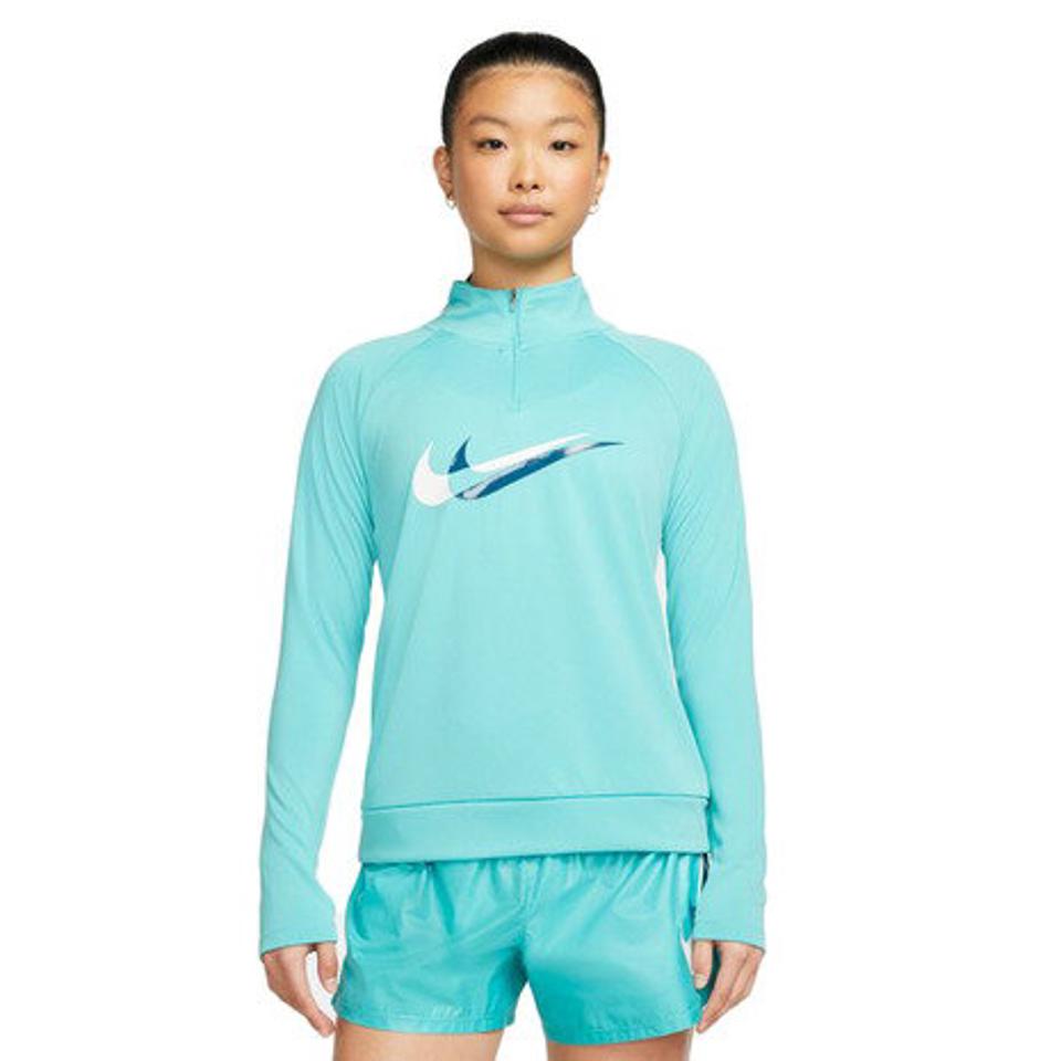 ナイキ(NIKE) Dri-FIT スウッシュ ラン ミッドレイヤー ハーフジップロングスリーブシャツ DD6842-392 (レディース)