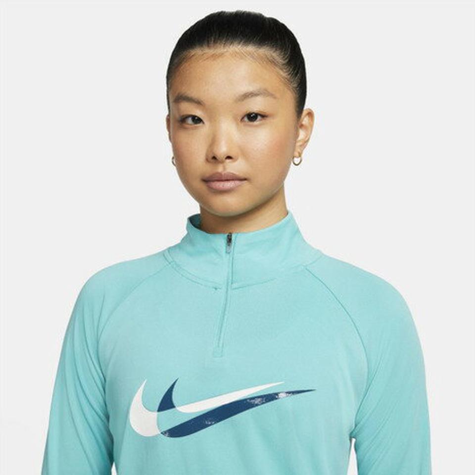 ナイキ(NIKE) Dri-FIT スウッシュ ラン ミッドレイヤー ハーフジップロングスリーブシャツ DD6842-392 (レディース)
