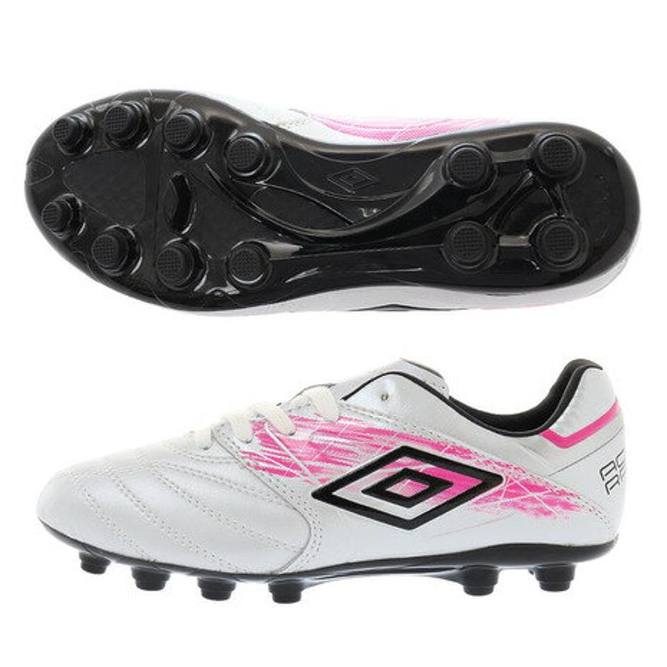 アンブロ（UMBRO） ジュニアサッカースパイク ハードグラウンド用 サッカーシューズ アクセレイターKTS JR W HGWP UU4SJA01WP （キッズ）