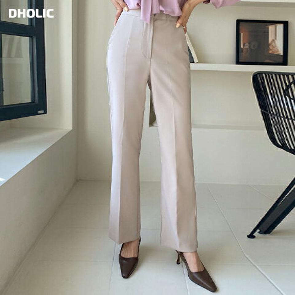 ウエストゴムセミフレアスラックス・全2色・t66787 レディース 【pt】韓国ファッション ボトムス ロング ロングパンツ スラックスパンツ スラックス ウエストゴム セミフレア 無地 シンプル フェミニン カジュアル 春 秋 冬