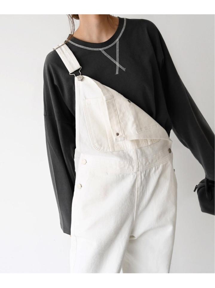 El mar(エルマール)ステッチショート丈ロングTシャツ（El mar）