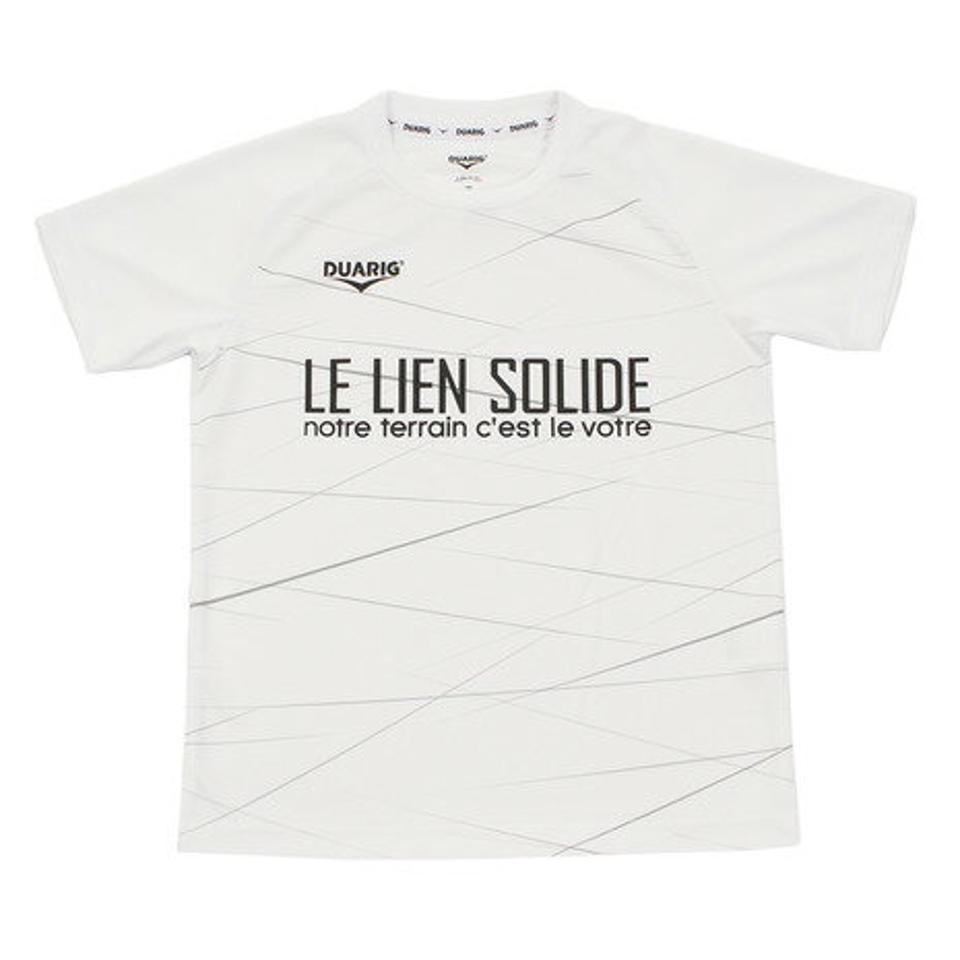 デュアリグ(DUARIG) サッカー ウェア 半袖 ジュニア ドライプラス (吸汗速乾) 瞬速乾15 プラクティスシャツ 742D9HD7221 WHT (キッズ)