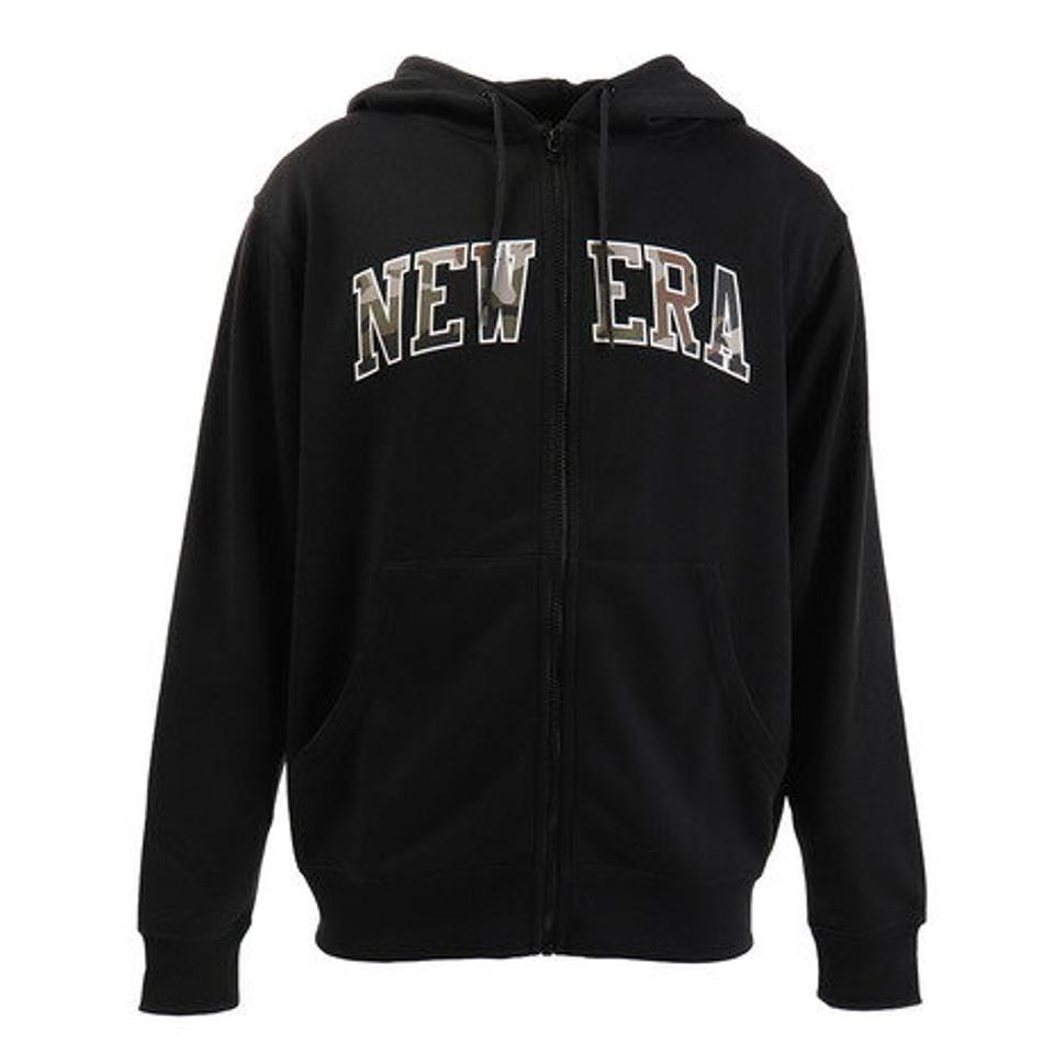 ニューエラ（NEW ERA） ゴルフウエア メンズ スウェット フルジップフーディー アーチロゴ ブラック 12325275 （メンズ）