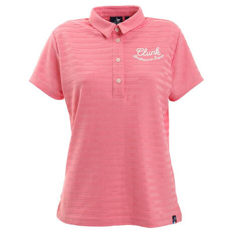 クランク(CLUNK) ゴルフウェア ドットジャガード半袖ポロシャツ CL5HUG02 PNK (レディース)