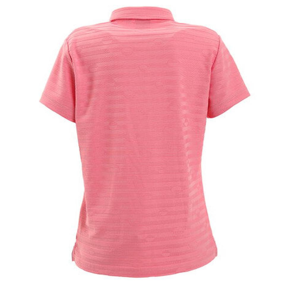 クランク(CLUNK) ゴルフウェア ドットジャガード半袖ポロシャツ CL5HUG02 PNK (レディース)