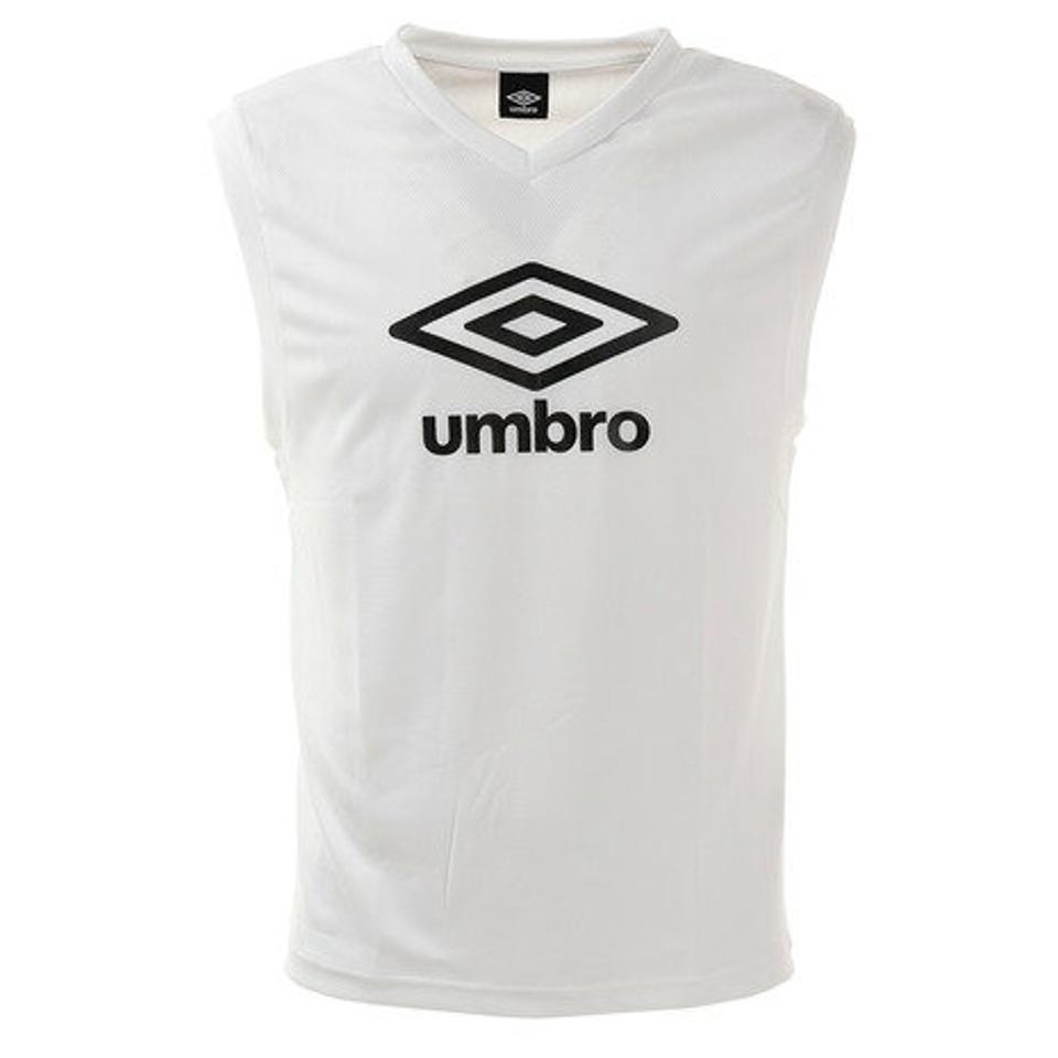 アンブロ(UMBRO) TRノースリーブプラクティスシャツ UUUPJA66 WHT 【サッカー スポーツ ウェア メンズ ノースリーブ タンクトップ シャツ】 (メンズ)