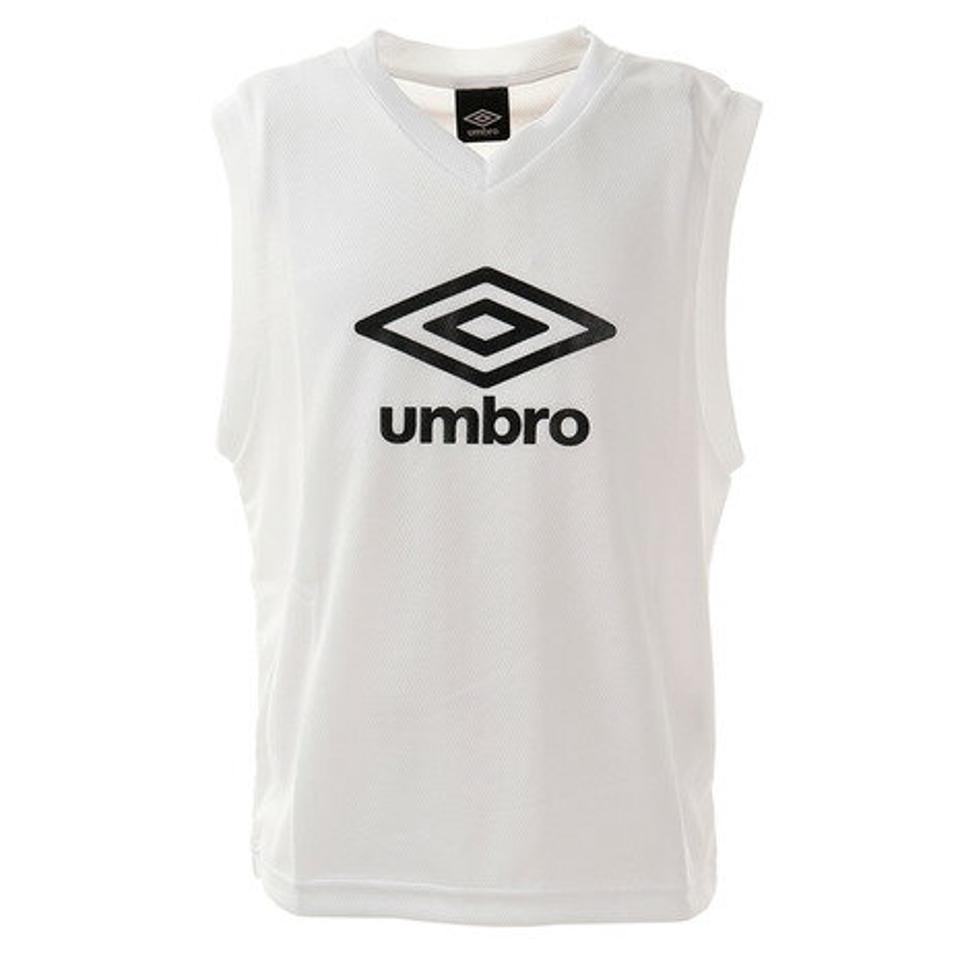 アンブロ(UMBRO) TRジュニアノースリーブプラクティスシャツ UUJPJA66 WHT 【サッカー スポーツ ウェア ジュニア ノースリーブ タンクトップ シャツ】 (キッズ)