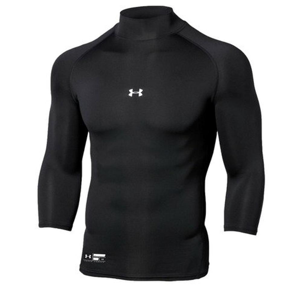 アンダーアーマー(UNDER ARMOUR)(メンズ)アンダーシャツ ヒートギアアーマー コンプレッション 3/4モック 1358644 001
