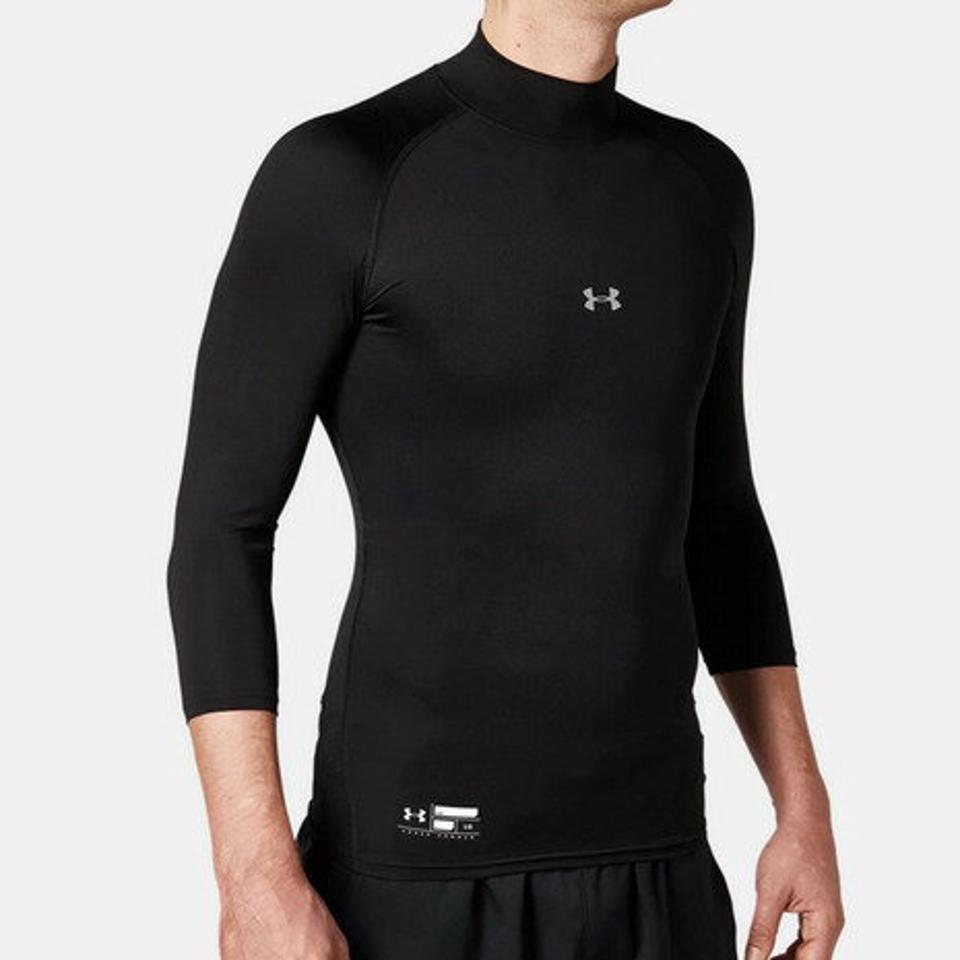 アンダーアーマー(UNDER ARMOUR)(メンズ)アンダーシャツ ヒートギアアーマー コンプレッション 3/4モック 1358644 001