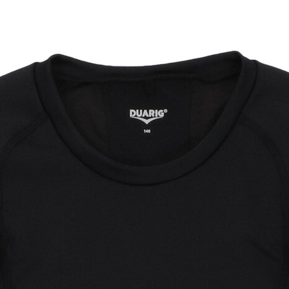 デュアリグ(DUARIG)(キッズ)サッカーウェア ジュニア ヒートクロス BA 丸首長袖シャツ 742D1ES7612BLK