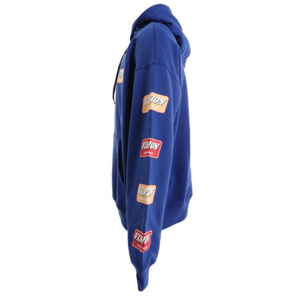 ヴィジョン（VISION） 裏毛 袖プリントパーカー 2305009-63 BLU （メンズ）