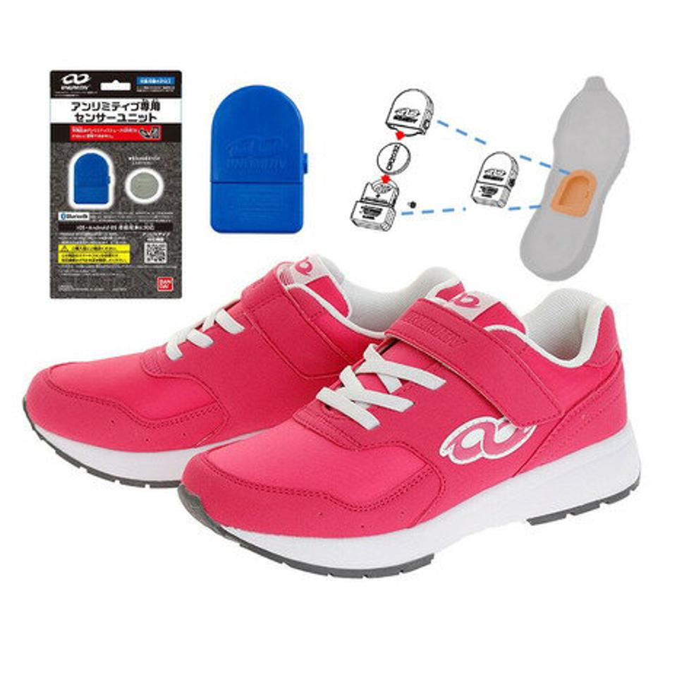 バンダイ（BANDAI）（キッズ）ジュニアスニーカー アンリミティブ スマートシューズ センサーユニット付セット ピンク 日本ランニング協会推奨