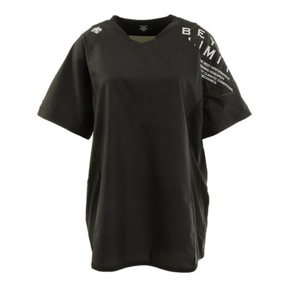 デサント(DESCENTE) バレーボールウェア 半袖ピステシャツ DVWTJK30 BK (レディース)