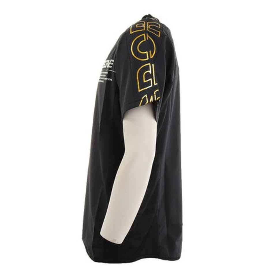 デサント(DESCENTE) バレーボールウェア 半袖ピステシャツ DVUTJK30 BK (メンズ、レディース)