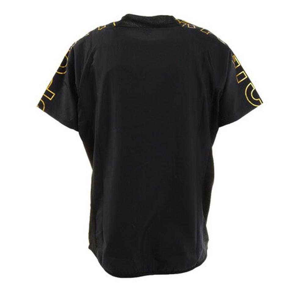 デサント(DESCENTE) バレーボールウェア 半袖ピステシャツ DVUTJK30 BK (メンズ、レディース)