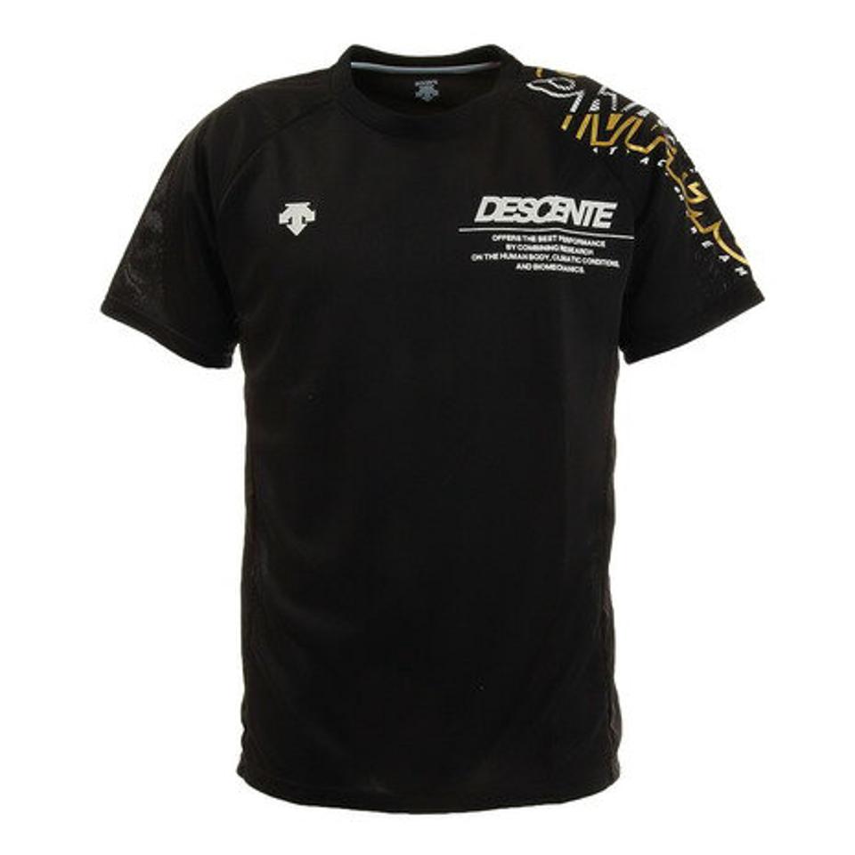 デサント（DESCENTE） バレーボールウェア 半袖プラクティスシャツ DVUTJA51 BK （メンズ、レディース）