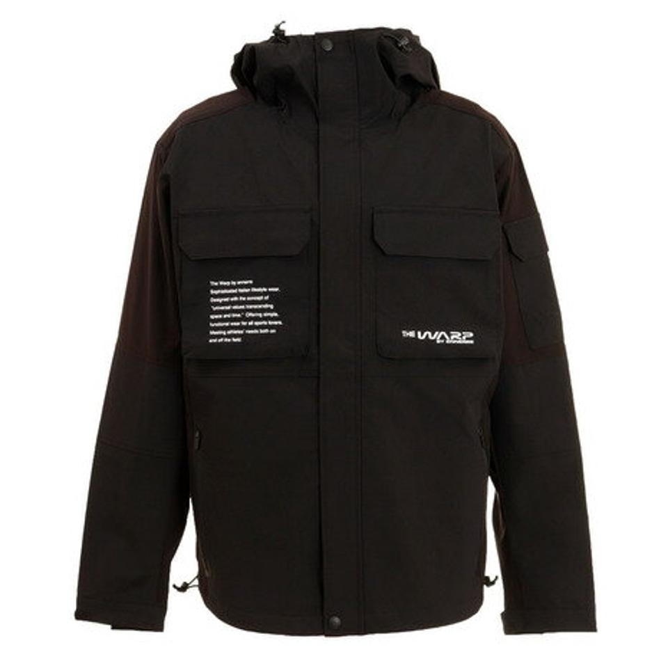 【10%OFFクーポン対象！8/10まで】ザ・ワープ・バイ・エネーレ（The Warp By Ennerre）（メンズ）ジャケット メンズ Rip Stop Hooded Blouson WB3MJY10 BLK
